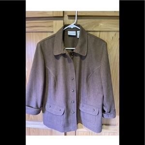 Alfred Dunner nice brown blazer jacket women’s Sz 14 EUC
